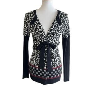 Vivienne Westwood Red Label Knit Sweater – Y2K Black & White Pattern, Size M